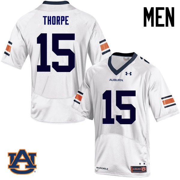 Men Auburn Tigers #15 Neiko Thorpe College Football Jerseys Sale-White